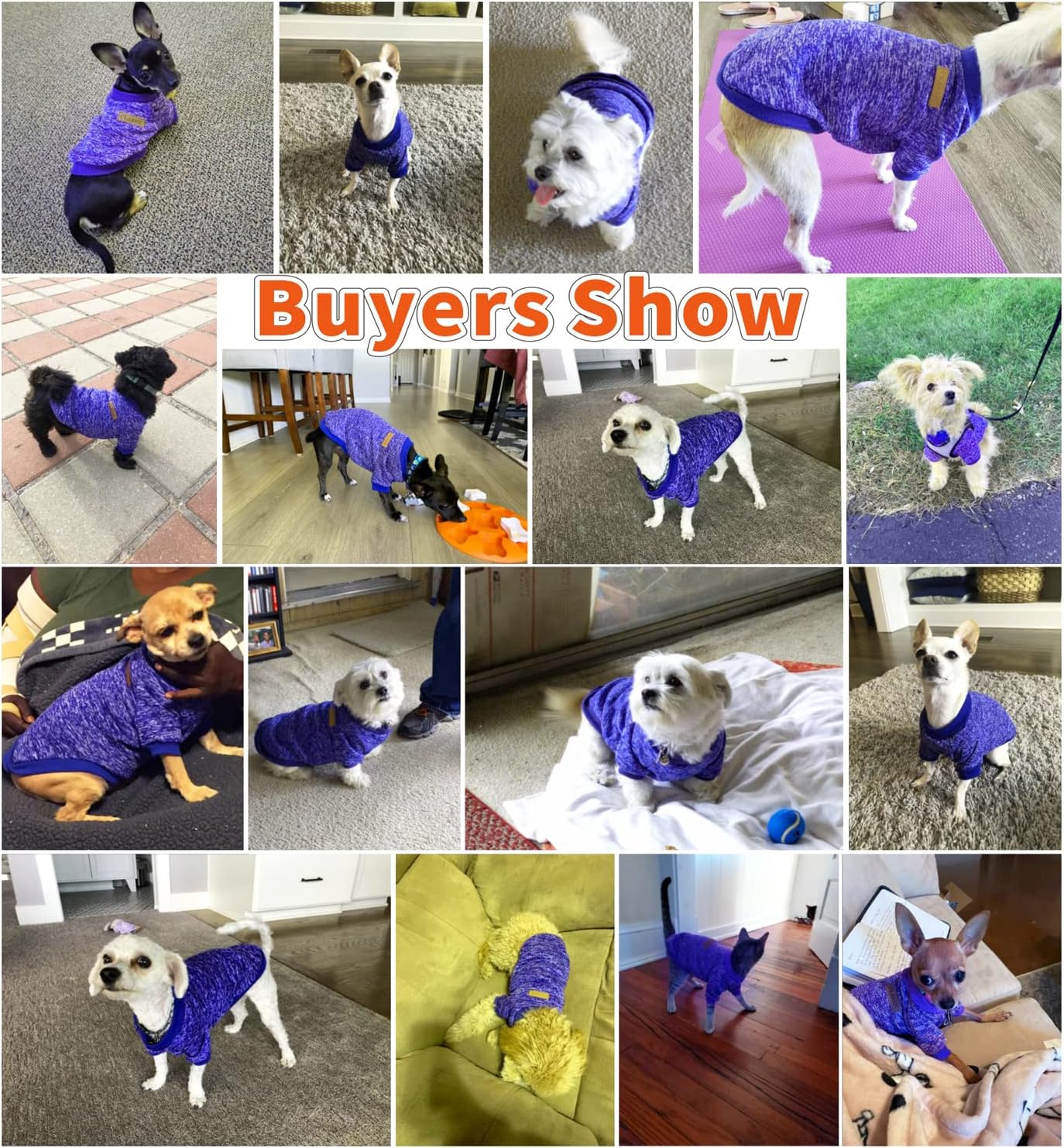 Idepet Pet Dog Classic Knitwear Sweater, Soft Fleece Coat for Small,Medium Dog,Warm Pet Dog Cat Clothes,Soft Puppy Customes (XXL, DarkBlue)