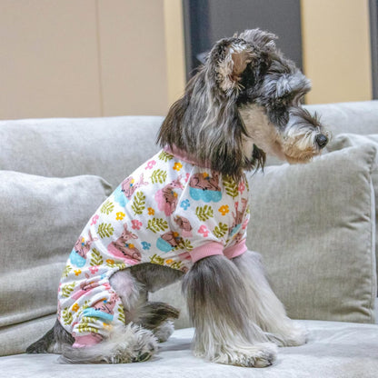 CuteBone Small Dogs Outfit Soft Puppy Onesies Pjs Dog Pajamas Pet Coat Cat Apparel Comfy Doggie Jumpsuit Bodysuit for All Seasons P286S