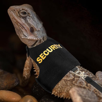 Bearded Dragon Harness and Leash Set - Escape Proof Adjustable Lizard Reptiles Harness with 5 ft Short Leash for Walking Outdoor