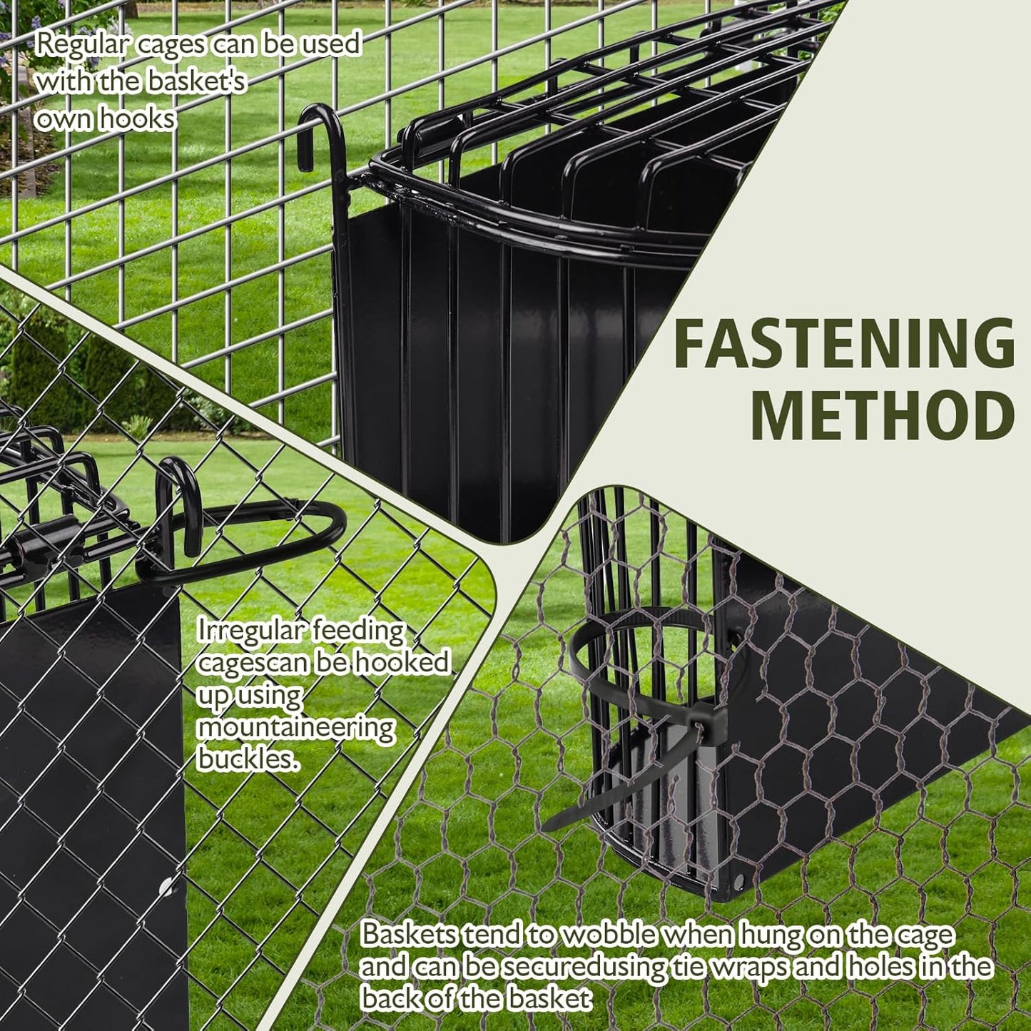 Second-Generation Upgrade Bunny Hay Feeder,Semicircular Hay Feeder Provides Smoother Surface,Larger Feeding Area,Avoid Crowding While Eating,Occupies Less Space(Black)