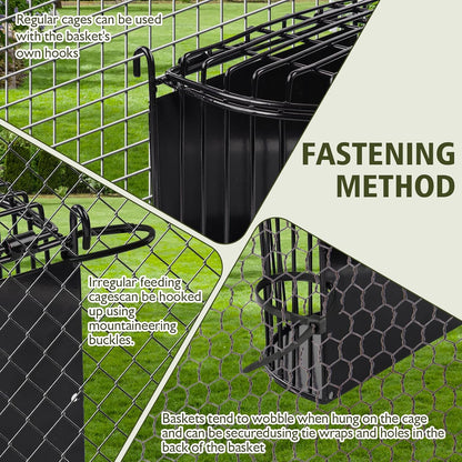 Second-Generation Upgrade Bunny Hay Feeder,Semicircular Hay Feeder Provides Smoother Surface,Larger Feeding Area,Avoid Crowding While Eating,Occupies Less Space(Black)