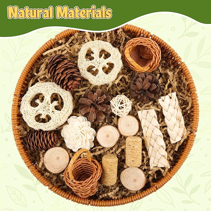 Natural Bird Toy Rattan Bird Foraging Box Parrot Shredding Toys Box Conure Chewing Toys for Cockatiel Lovebird Parakeet Budgie(Round 9.84inch)