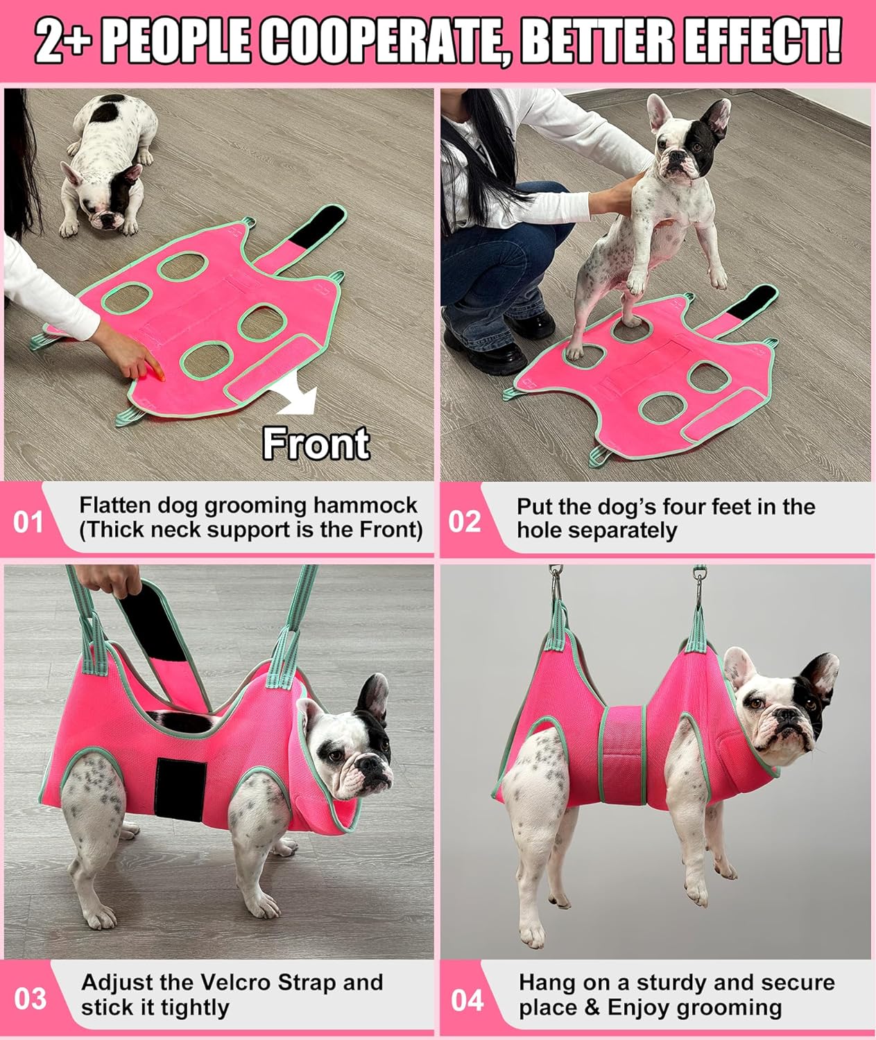 Dog Grooming Hammock, Medium Hanging Harness Holder Hanger for Nail Clipping,Nail Trimming Hammock,Dog Sling Restraint with Thick Fabric Neck Support for Claw Care