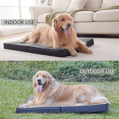 Outdoor Dog Bed for Large Dogs, Waterproof & Washable, Foldable & Orthopedic, 41" All Weather