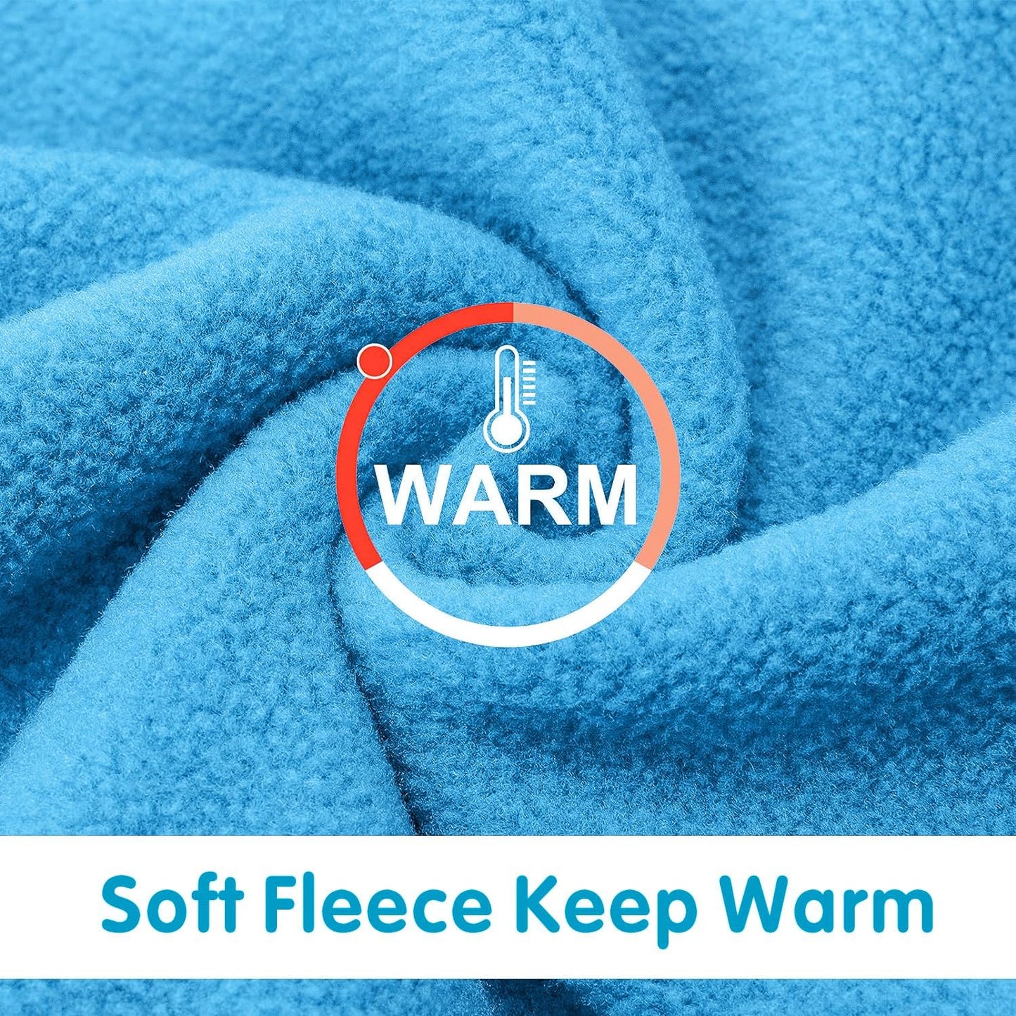 Idepet Dog Fleece Sweater - Soft Puppy Sweatshirt & Warm Winter Shirt for Small Dogs & Cats (Blue, Small)