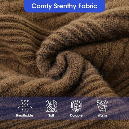 ASENKU Extra-Large Dog Sweater, Dog Sweaters for Extra Large Dogs, Pet Sweatshirt Apparel Turtleneck Pullover Winter for Doberman, Great Dane (Coffee, 3XL)