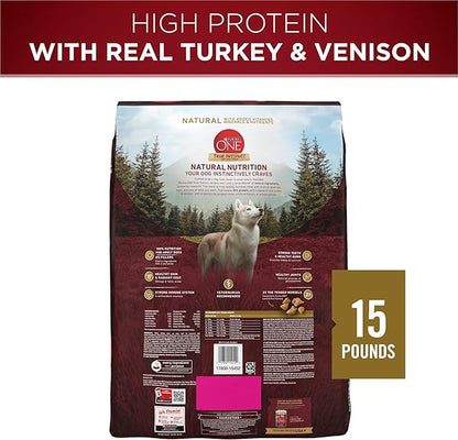 Purina ONE True Instinct With A Blend Of Real Turkey and Venison Dry Dog Food - 15 lb. Bag
