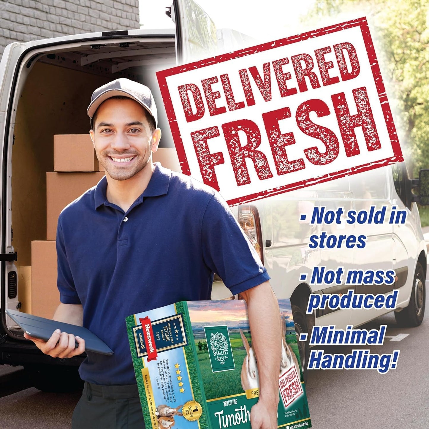 Small Pet Select-Sampler Box, 2ND Cutting, 3RD Cutting Timothy Hay, Oat Hay, & Orchard Hay