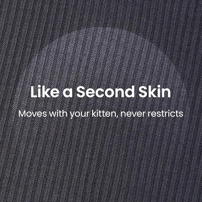 Sticky Hair Cat Clothes, Breathable & Lightweight, Reduces Shedding Fur Pajamas, Full Body Long Sleeve Surgical Bodysuit, Stop Licking & Shedding,Darkgrey,XL