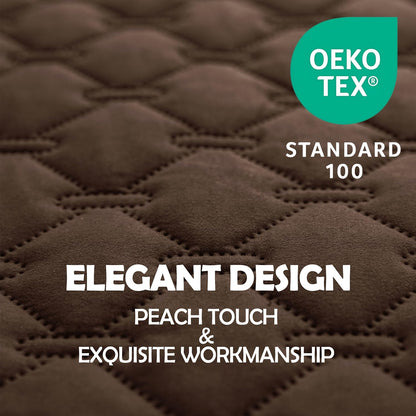 gogobunny 3X Stronger Waterproof Pet Blanket, Scratch Proof Furniture Protector for Dogs Cats, Reversible Cover 68x82 Inch, Dark Chocolate