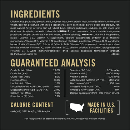 Purina Pro Plan Senior Dog Food With Probiotics for Dogs, Shredded Blend Chicken & Rice Formula - 6 lb. Bag