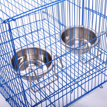 QBLEEV Stainless Steel Birdcage Feeder Bowls for Hamster Cage, 150ml, 5 oz