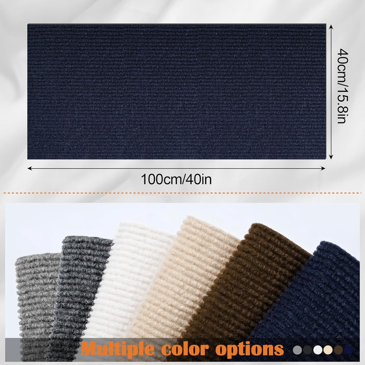 Furniture Protectors from Cats Scratching - 40" x 15.8" Trimmable Self-Adhesive Carpet Protector for Pets, Cat DIY Climbing Couch Protector for Scratch Cat Tree Replacement Indoor (Dark Blue)