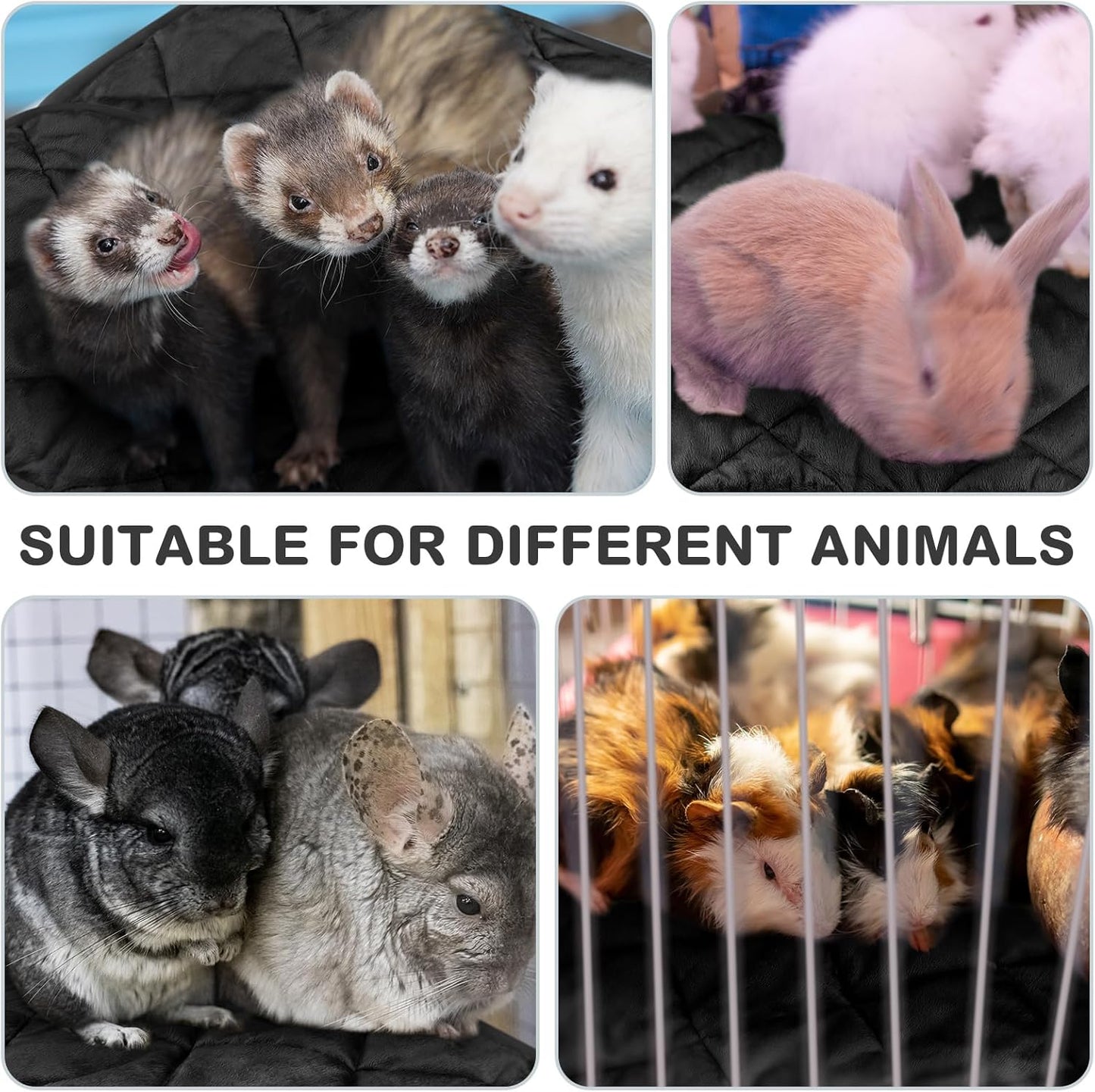 8 Pack Self Heating Cat Mat Self Warming Cat Bed 20"x16" Extra Warm Thermal Pet Bed Mat Reflects Body Heat Washable Dog Crate Pad for Indoor Outdoor Pets(Black)