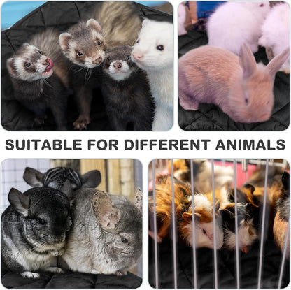 8 Pack Self Heating Cat Mat Self Warming Cat Bed 20"x16" Extra Warm Thermal Pet Bed Mat Reflects Body Heat Washable Dog Crate Pad for Indoor Outdoor Pets(Black)