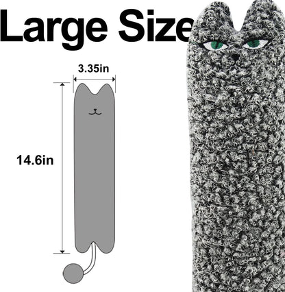 TTcat Catnip Silvervine Matatabi Pillow for Cats & Kittens,Cat Kicker Toy,Large Size Cat Pillow Soothing Plush Cat Toy(Grey).