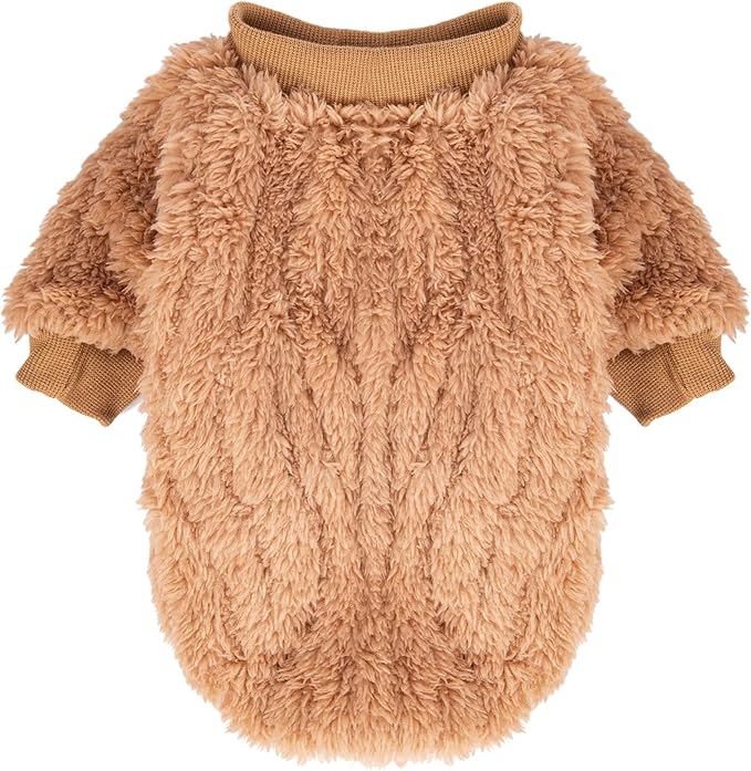 FabriCastle Dog Sweater, 3-Pack Dog Clothes, Ultra Soft and Warm Pet Jackets XXS XS for Small Dogs Boy & Cats, Winter Pet Apparel Costumes, Puppy Outfits (Blue,Grey,Doe, Small)