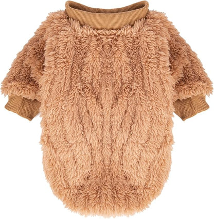 FabriCastle Dog Sweater, 3-Pack Dog Clothes, Ultra Soft and Warm Pet Jackets XXS XS for Small Dogs Boy & Cats, Winter Pet Apparel Costumes, Puppy Outfits (Blue,Grey,Doe, Small)