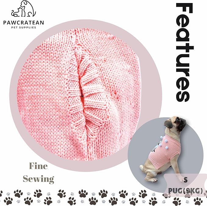 Cute Sweater for Dogs and Cats Soft Flannel Pet Outfit Warm and Cozy Animal Hoodie Small to Large Pet Clothes for Halloween Parties and Everyday Wear (Small, Pink Pinguin)