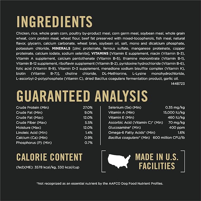 Purina Pro Plan Weight Management Dog Food Dry, Shredded Blend Chicken and Rice Formula - 34 lb. Bag