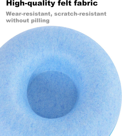 Large Cat Tunnel Bed for Indoor Cats with 3 Toys, Scratch Resistant Donut Cat Bed, Up to 30 Lbs (L 24x24x11, Blue)