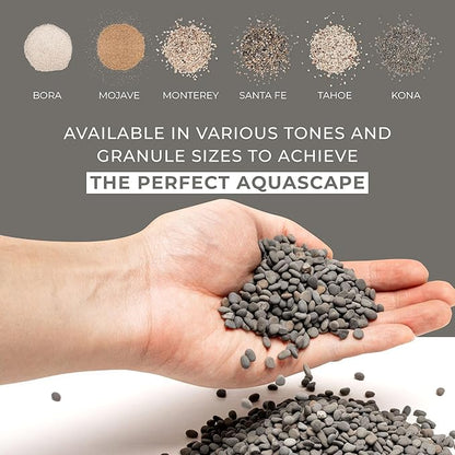 UNS Controsand - Kona, 3L - Natural Freshwater 3-5 mm Dark Gray Gravel - Decorative Small Rocks for Aquascaping Planted Tank - Aquarium Terrarium Substrate for Betta, Shrimp, Fish, Reptile Decor