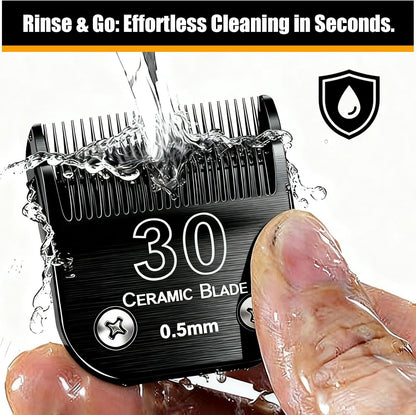 Dog Grooming Clipper Blades Replacement Compatible with Andis Dog Clippers,Most OsterA5, Wahl KM Series Pet Clippers (Black(30))