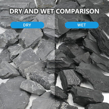 Natural Slate Stone for Aquarium 3 to 10 Inches Fish Tank Rocks Reptile Basking Stones & Fairy Garden Decor,Aquascaping,Paludariums-20lb