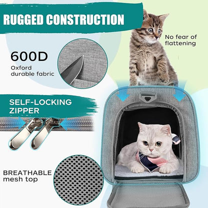 Top tasta Dog Cat Carrier Pet Carriers for Small Medium Large Cats Dogs Carrier Soft Sided Small Puppy Dog Carrier Portable Foldable Airline Approved Dog Cat Travel Carrier Grey Large