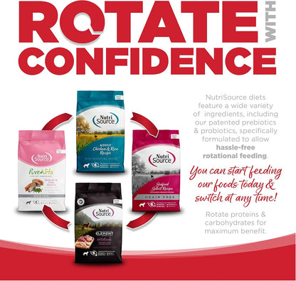 NutriSource Dry Dog Food for Large Breeds, Beef and Rice, 26LB