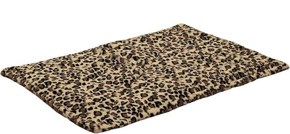 Furhaven ThermaNAP Self-Warming Cat Bed for Indoor Cats & Small Dogs, Washable & Reflects Body Heat - Quilted Faux Fur Reflective Bed Mat - Leopard, Small