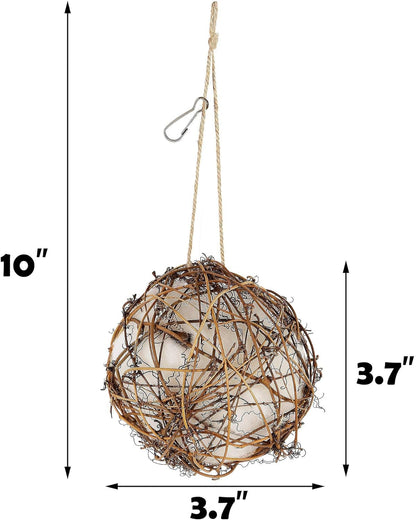 winemana Set of 3 Globe Hummingbird Nesters, Full of Bird Nesting Materials, Design for Bird Lovers, Idea Bird Gifts in Outdoor Indoor Patio Garden