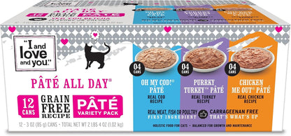 I AND LOVE AND YOU, Cat Food Variety, 3 Ounce, 12 Pack