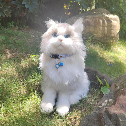 2 Pack Cotton Breakaway cat Collars with Bell,Safety Quick Release Pendant Cute Kitten Collar,Adjustable 20-30cm (Red+Vista Blue, 20-30cm)