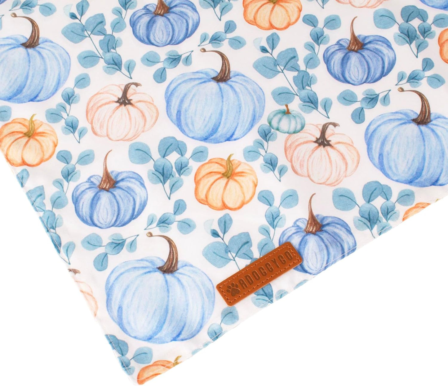 ADOGGYGO Thanksgiving Dog Bandana, Fall Leaves Pumpkin Pet Scarf, Premium Durable Fabric, Adjustable Fit Thanksgiving Bandanas for Medium Large Dogs Pets (Large)