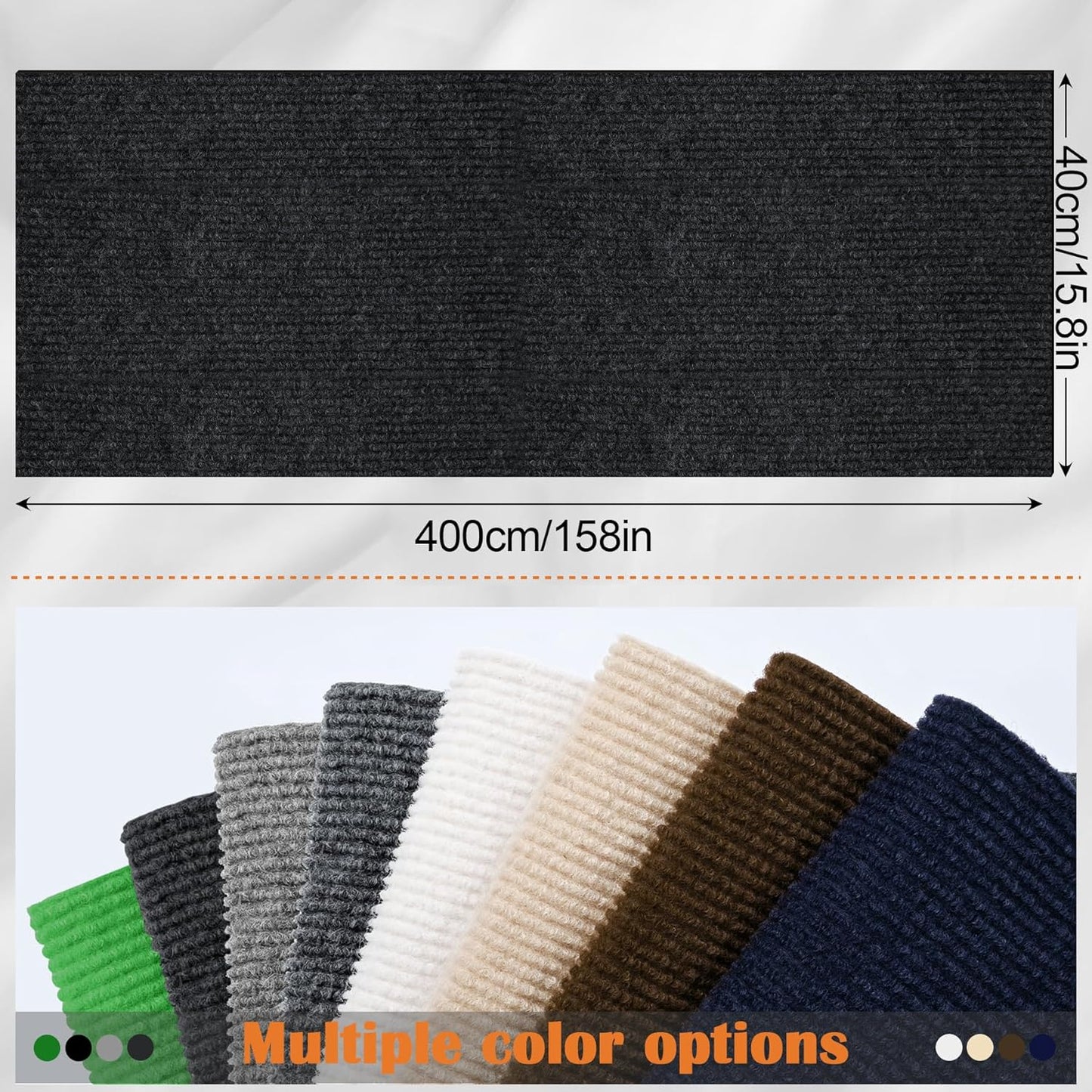 Cat Scratch Furniture Protector - 158" x 15.8" Trimmable Self-Adhesive Cats Claws Scratch Pads, DIY Cat Climbing Couch Protector for Scratch Post Cat Tree Replacement Indoor (Black)