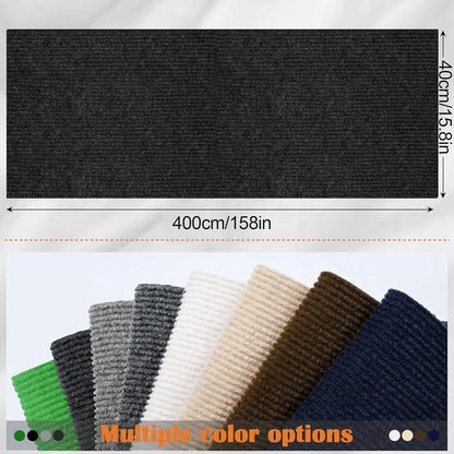 Cat Scratch Furniture Protector - 158" x 15.8" Trimmable Self-Adhesive Cats Claws Scratch Pads, DIY Cat Climbing Couch Protector for Scratch Post Cat Tree Replacement Indoor (Black)