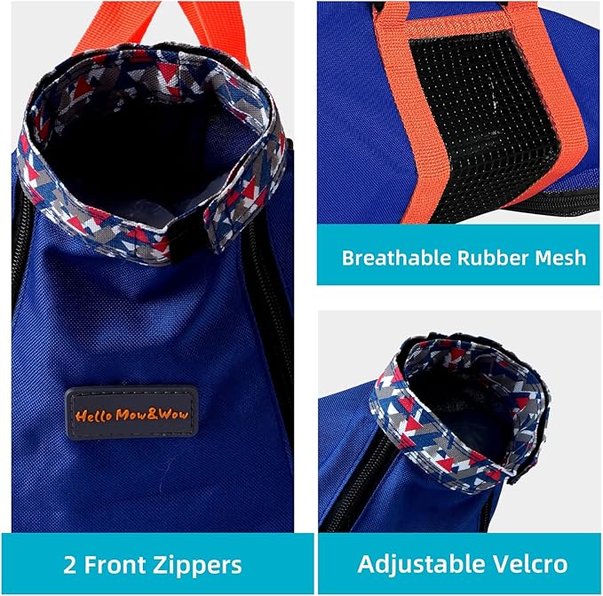 Cinf Cat Nail Clipping Cleaning Grooming Restraint Bag No Scratching Biting for Bathing Nail Trimming Injecting Examining(Navy Blue,M)