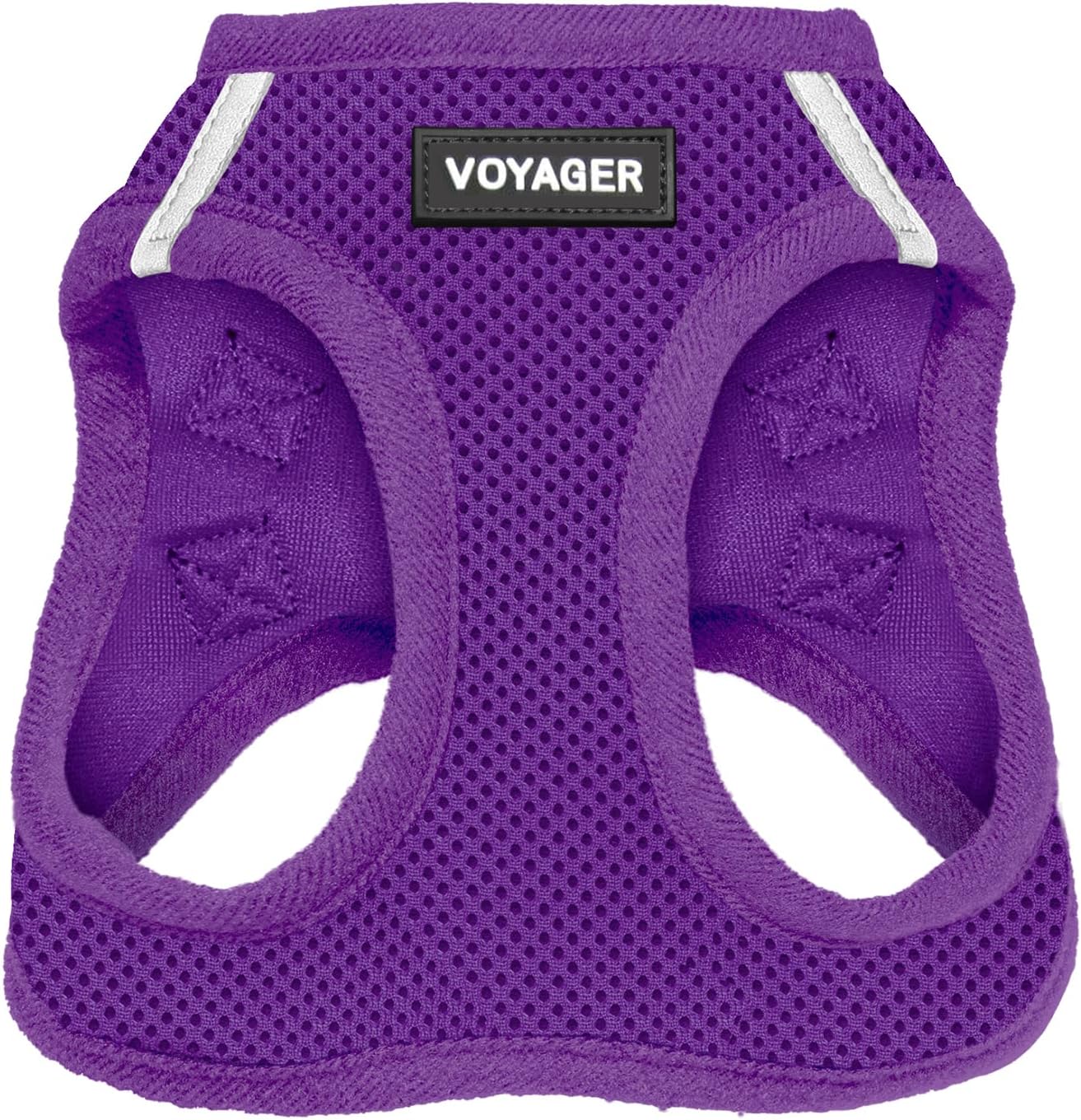 Best Pet Supplies Voyager Step-in Air Harness - All Weather Mesh, Reflective, No Pull Harness for Dogs, Cats - Secure with Hook & Loop Fastener, Buckle, Double D-Rings - Purple, XXS
