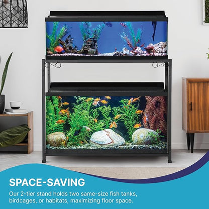 TITANEZE 29 Gallon Double Aquarium Stand (2 Stands in 1), Fish Tank Stand, Bird Cage Stand, 32.5" W x 32 "H x 13" D