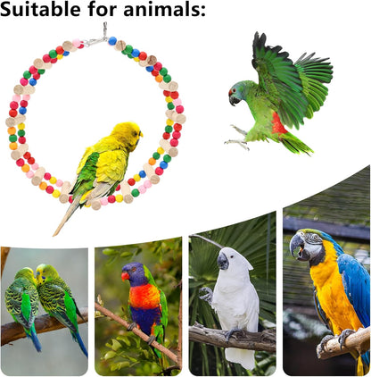 15-Step Bird Ladder Bridge,28.74 x 3.15 inch Raw Wood and Edible Dye,2 Pieces Pet Hamster Climbing Ladder Swing Toys Suitable for Small to Medium Birds,Bird Cage Accessories (15 Ladders -2pcs)