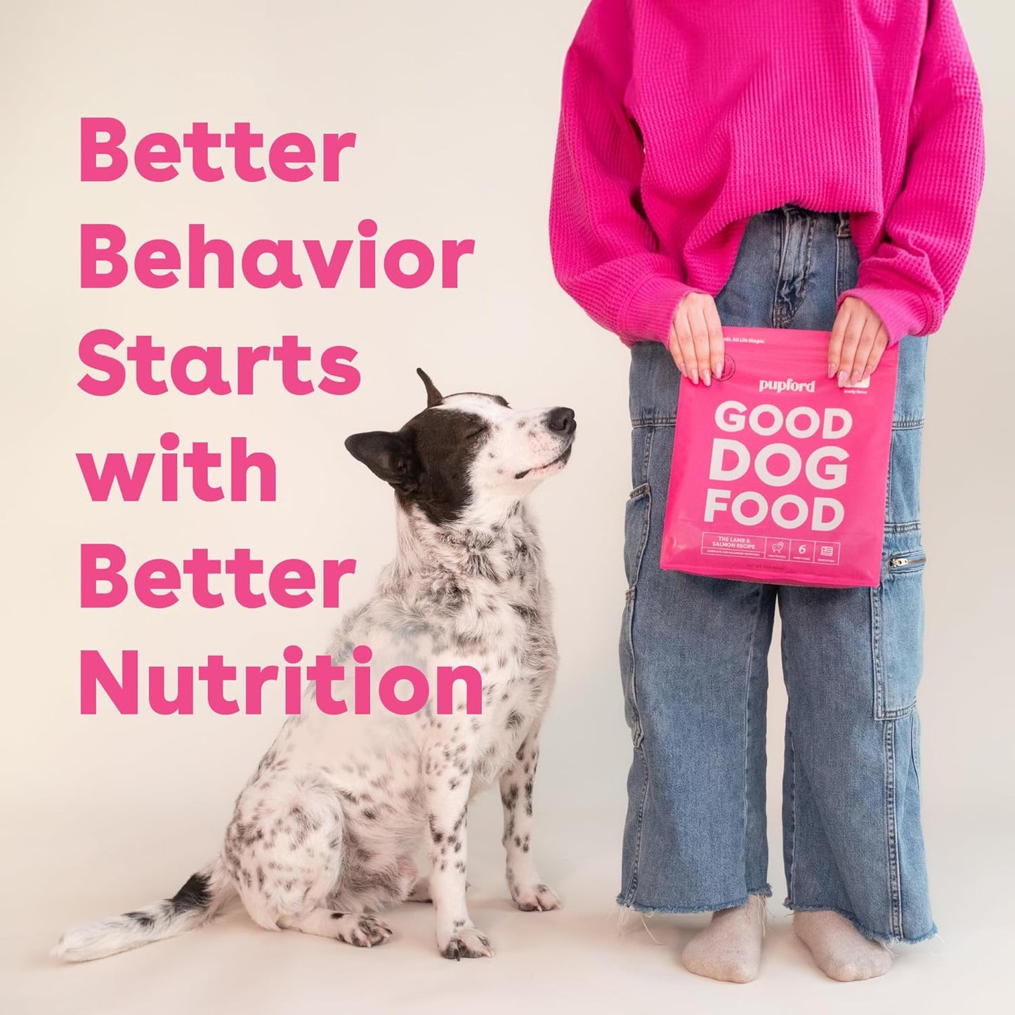 Pupford Good Dog Food, Freeze-Dried Raw, High-Protein, Superfood Ingredients, Vet-Approved, No Fillers or Artificial Additives (Lamb & Salmon Recipe, 25 oz)