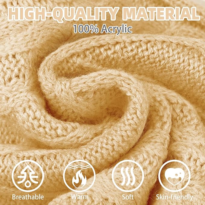 PUPTECK Winter Cat Sweater Coat - Soft Warm Cold Weather Clothes Knitwear for Kittens & Small Dogs Indoor Outdoor Wearing, Knitted Classic for Doggies Kitties Girls Boys, Beige, S