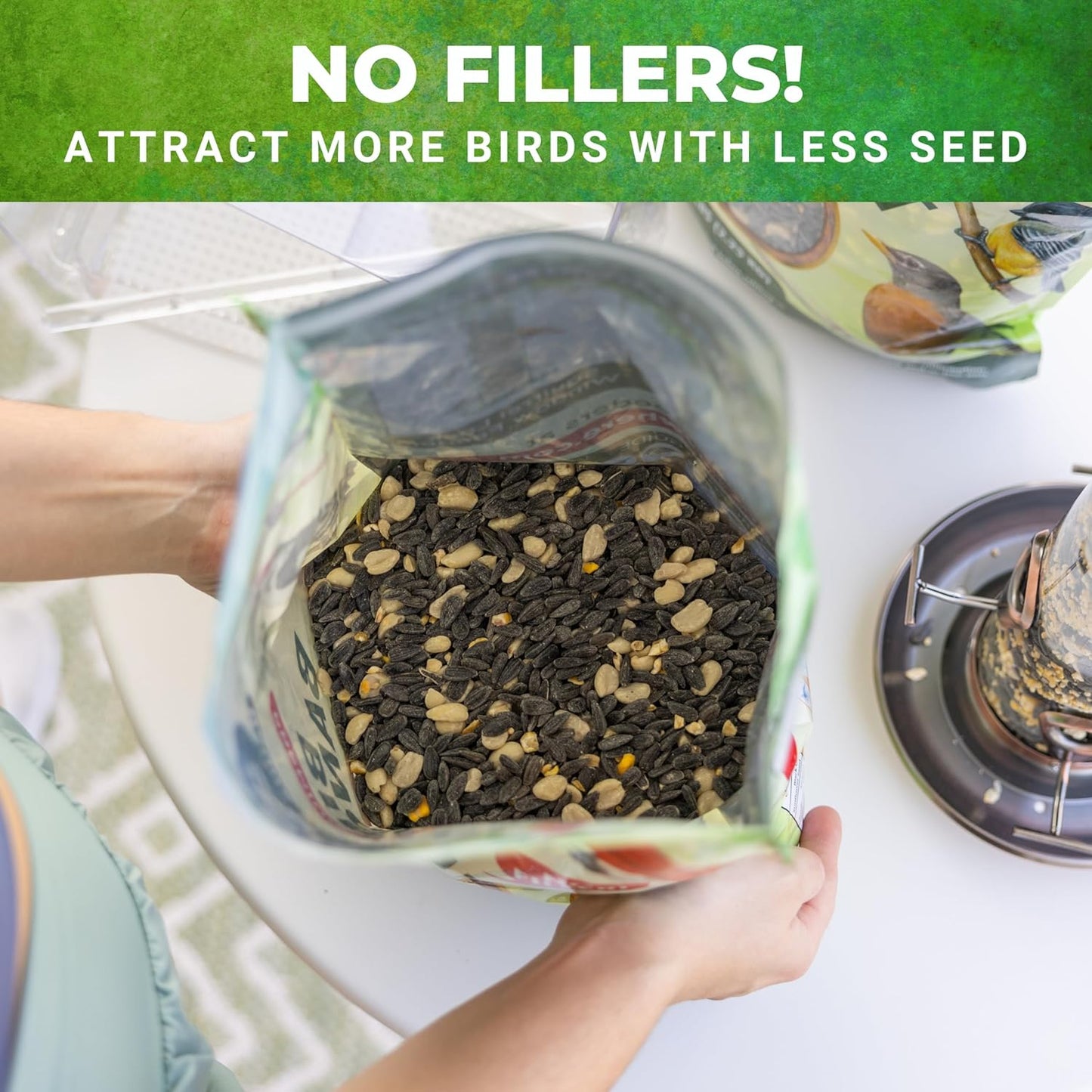 Nature Anywhere Wild Bird Seed for Outside Feeders - No Fillers - Made in USA - Wild Bird Food