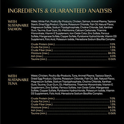 Sheba Perfect Portions Wet Cat Food Cuts in Gravy Variety Pack, with Sustainable Tuna and with Sustainable Salmon, 2.6 oz. Twin-Pack Trays (12 Count, 24 Servings) (Pack of 2)