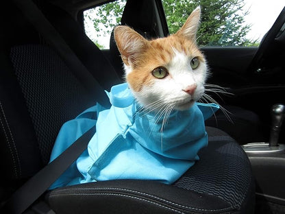 Cat-in-the-Bag Cozy Comfort Carrier - X-Large Green Cat Carrier, Cat Holder for Cutting Nails, & Cat Carrier Pouch for Vet Visits, Medication Administration, Dental Care, & Travel