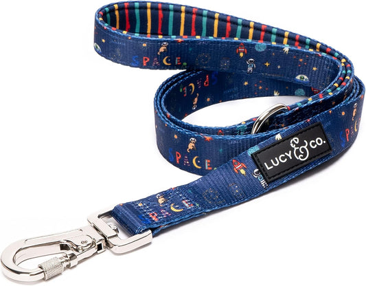 Lucy & Co. 5ft Designer Dog Leash - Best for Big, Small or Medium Puppies - Space Doodle, Large