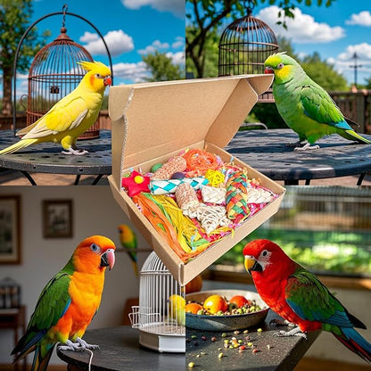 Bird Toys For Cockatiels, Tyotrbs Bird Toys For Conures Parakeet Toy BirdsToy For Parrots Birds Foraging Toy ParrotToys BirdCage Accessories Lovebird Cage Accessories for Small Birds