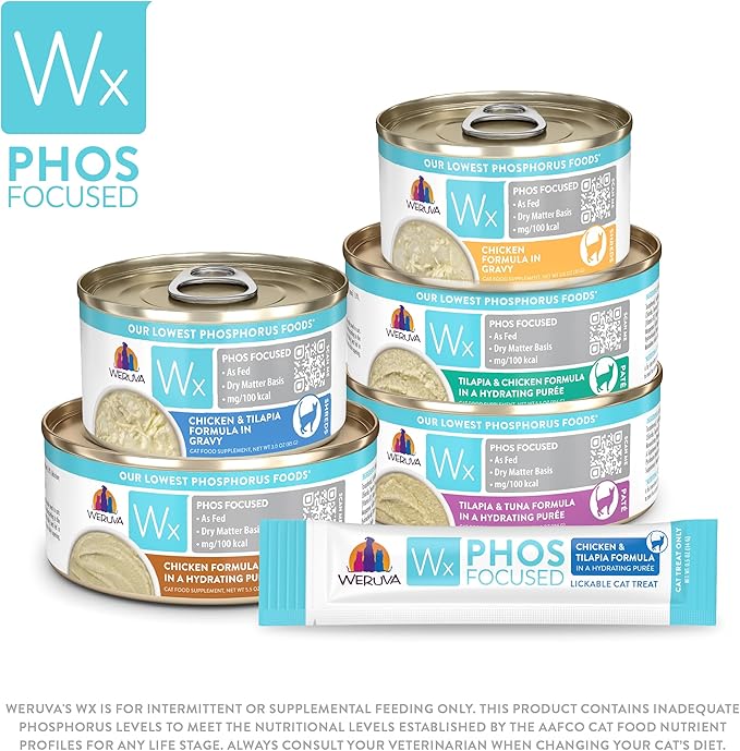 Weruva Wx Phos Focused Chicken Formulas 5.5oz Can Variety Pack, Pack of 12