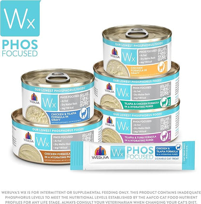Weruva Wx Phos Focused Chicken Formulas 5.5oz Can Variety Pack, Pack of 12